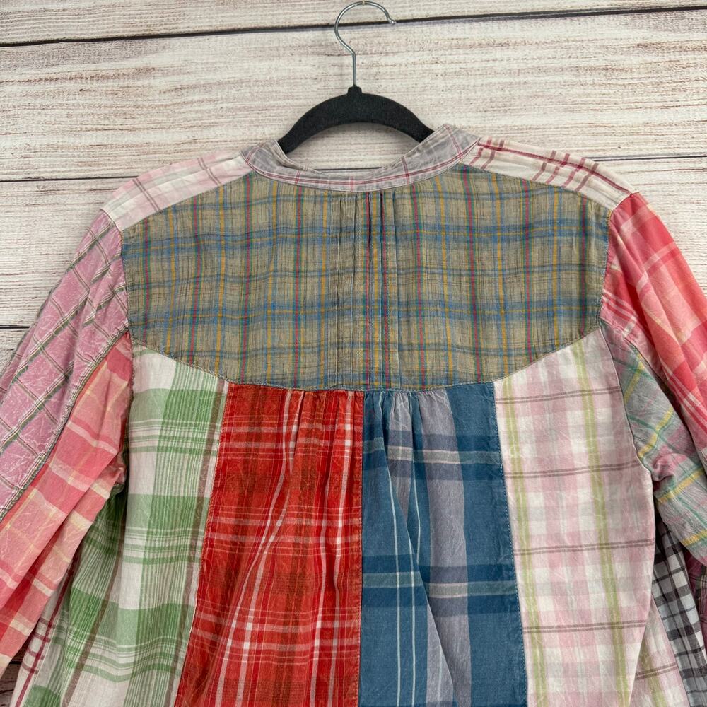 Sacred Threads Patchwork Pleated Blouse Womens La… - image 4